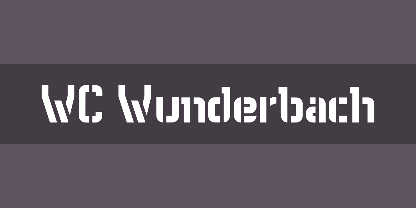 Schriftart WC Wunderbach